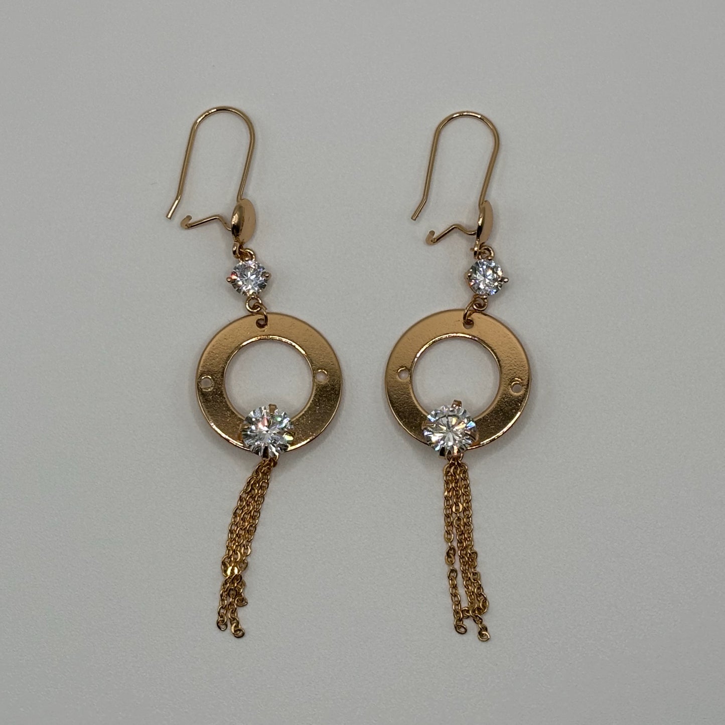 Cascading Lights: The Tassel Circle Earrings