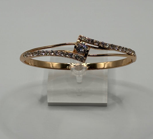 Stellar Crossroads: The Diamond Intersection Bangle