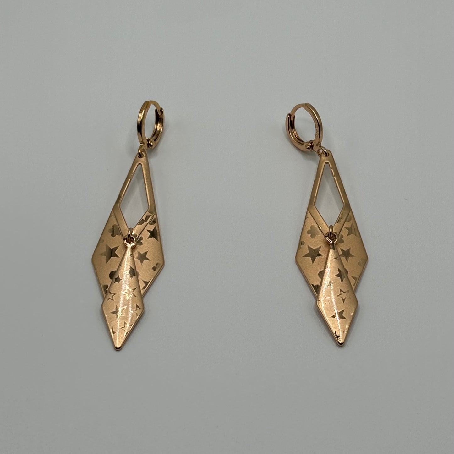 Stellar Arrows: The Celestial Point Drop Earrings