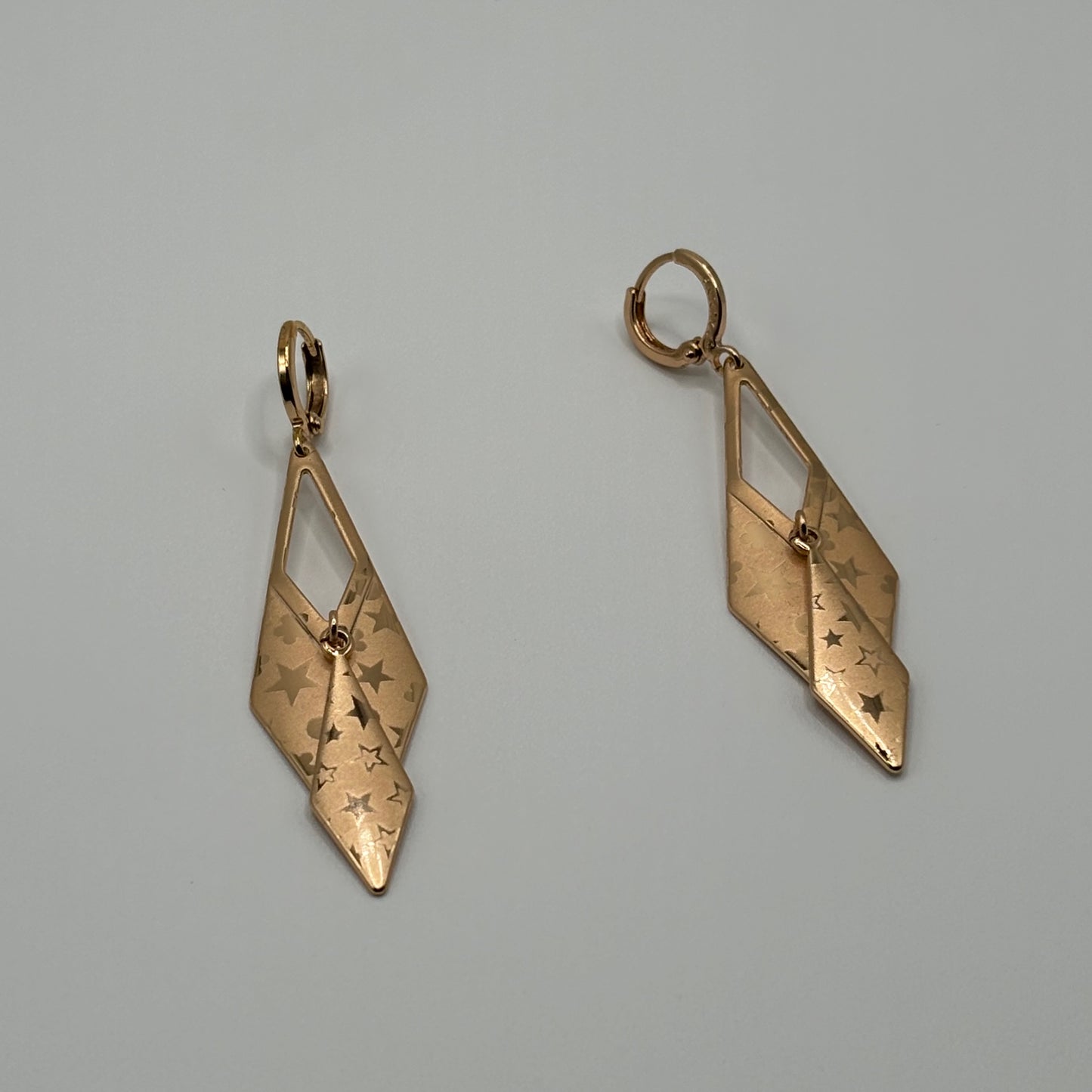 Stellar Arrows: The Celestial Point Drop Earrings