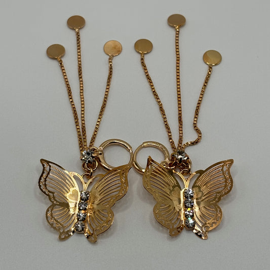 Golden Monarch: The Butterfly Dangle Earrings