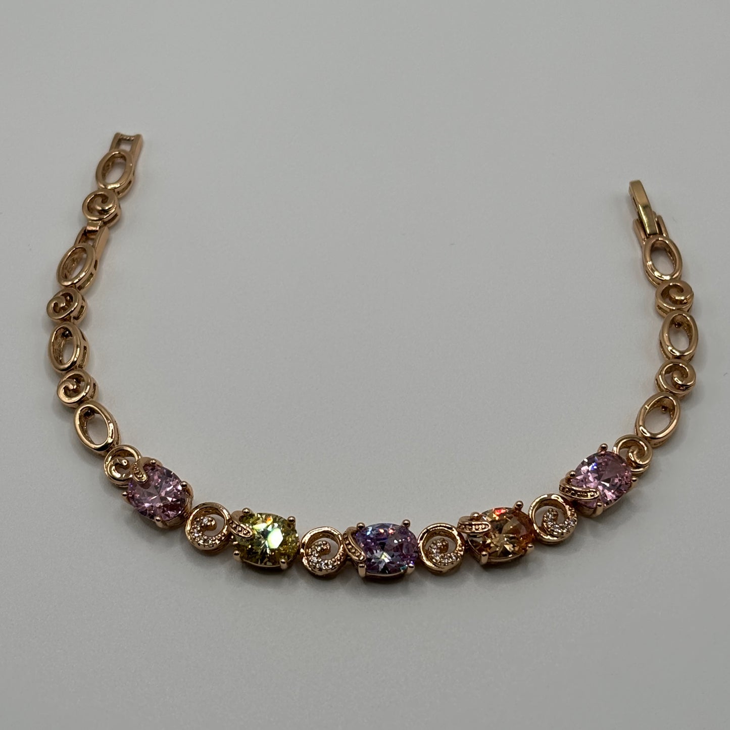 Jeweled Promenade: The Multi-Gemstone Elegance Bracelet