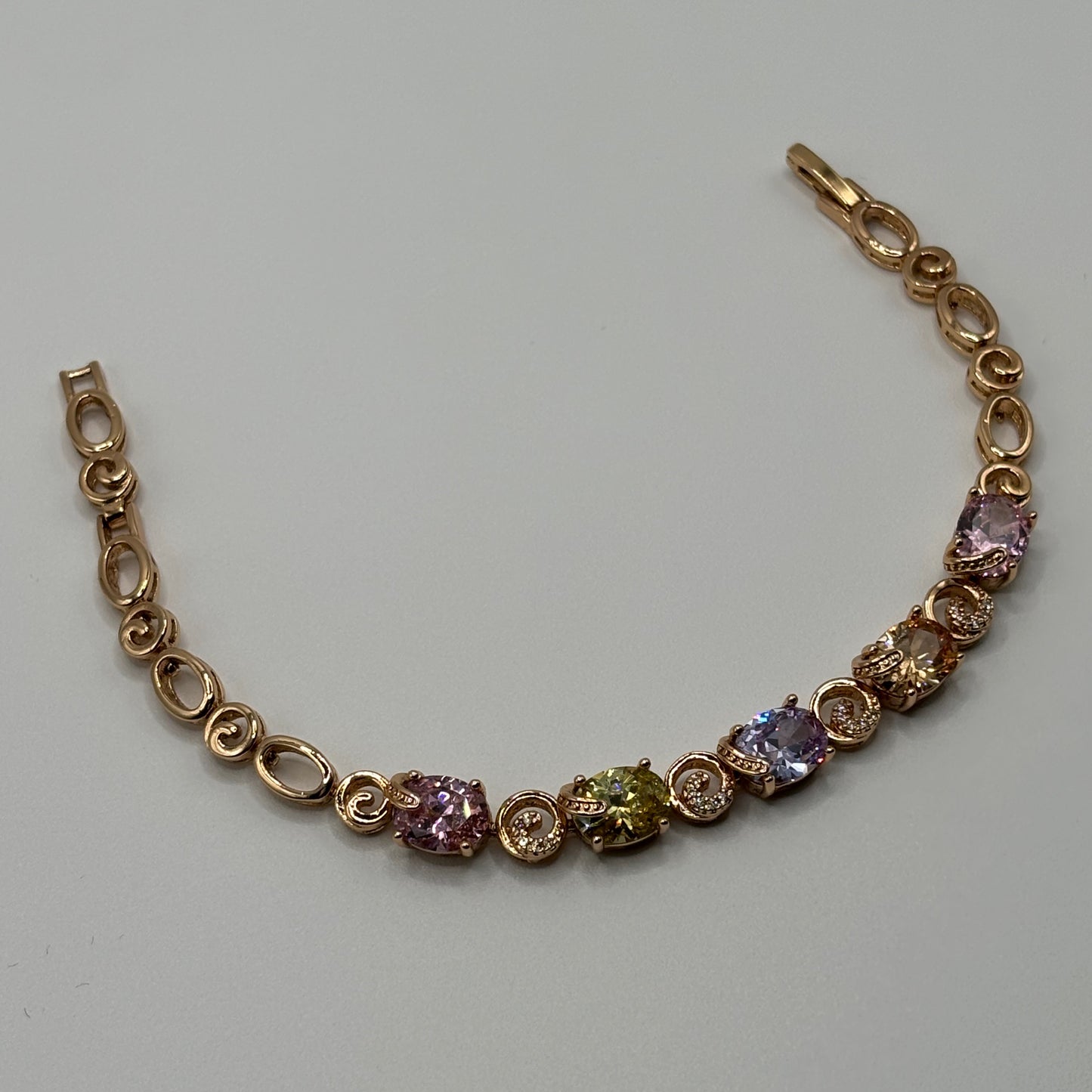 Jeweled Promenade: The Multi-Gemstone Elegance Bracelet