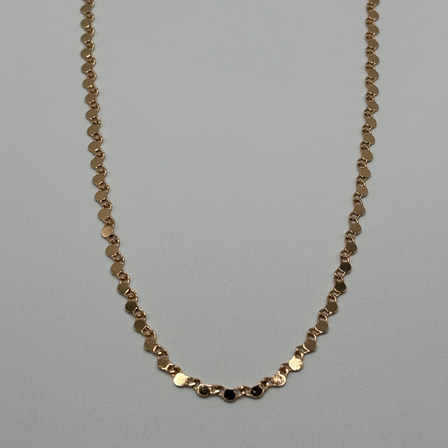 Golden Reflections: The Hammered Link Chain Necklace