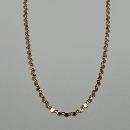 Golden Reflections: The Hammered Link Chain Necklace