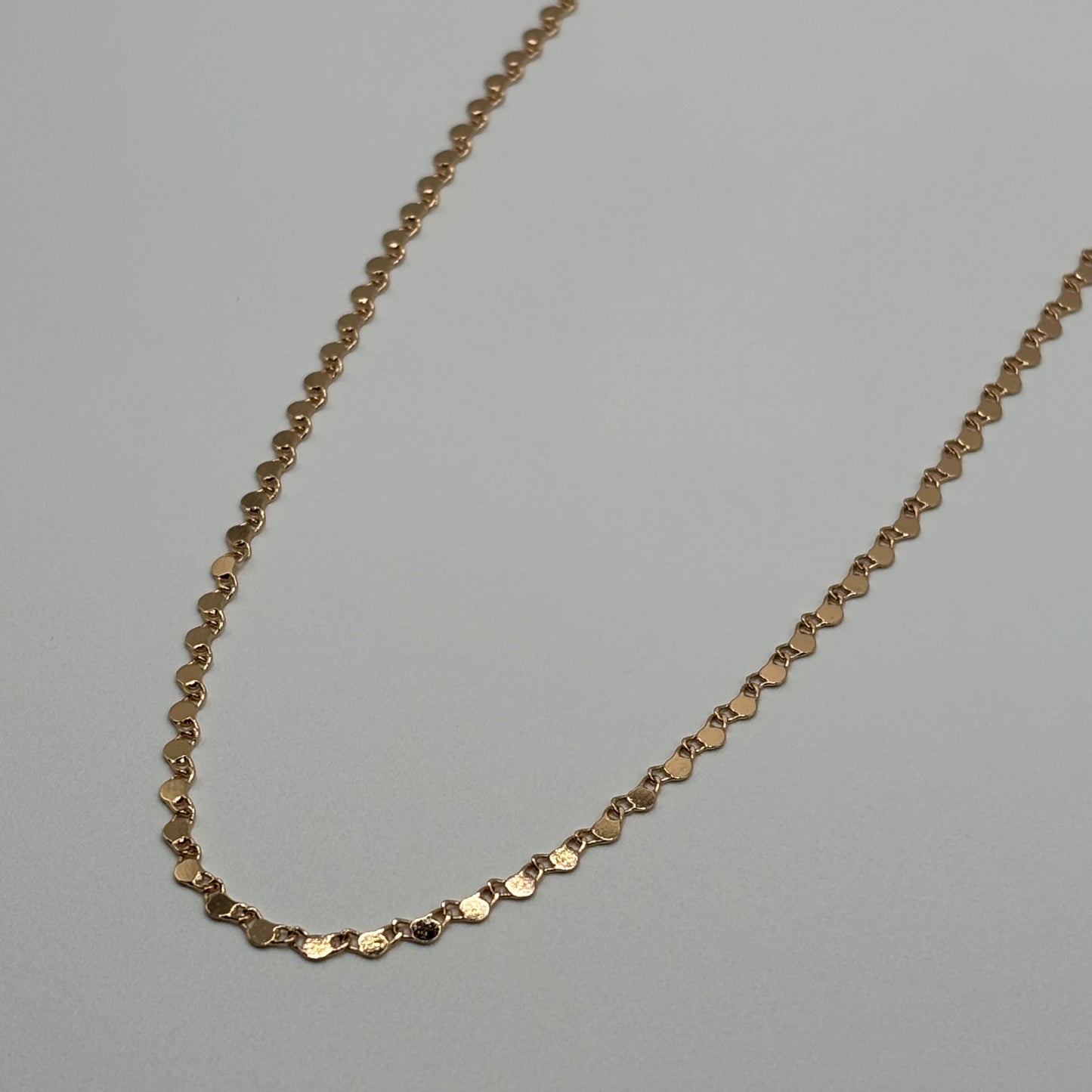 Golden Reflections: The Hammered Link Chain Necklace