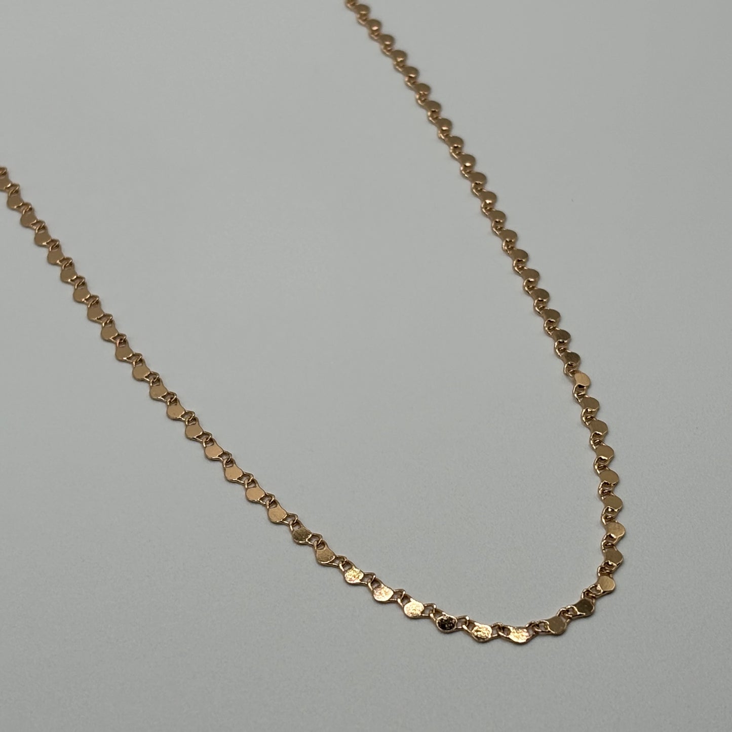 Golden Reflections: The Hammered Link Chain Necklace